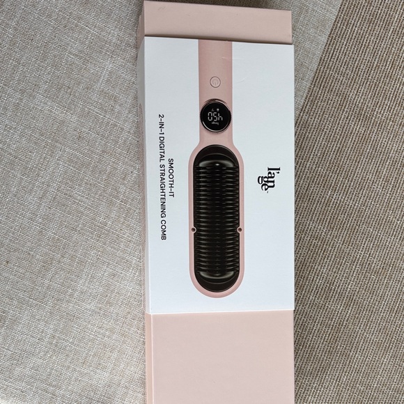Lange Other - Lange Blush 2-in-1 Hair Straightening Comb like new in box.